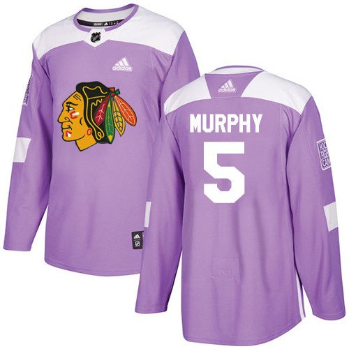 Connor Murphy Men's Chicago Blackhawks Fights Cancer Purple Jersey