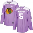Connor Murphy Men's Chicago Blackhawks Fights Cancer Purple Jersey
