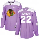 Jordin Tootoo Men's Chicago Blackhawks Fights Cancer Purple Jersey