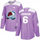 Erik Johnson Men's Colorado Avalanche Fights Cancer Purple Jersey