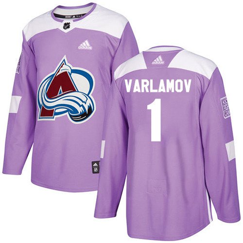 Semyon Varlamov Men's Colorado Avalanche Fights Cancer Purple Jersey