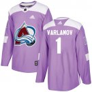 Semyon Varlamov Men's Colorado Avalanche Fights Cancer Purple Jersey