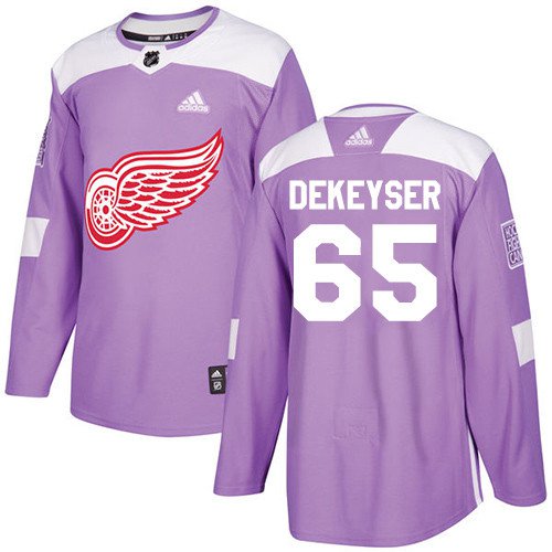 Danny DeKeyser Men's Detroit Red Wings Fights Cancer Purple Jersey