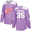 Jimmy Howard Men's Detroit Red Wings Fights Cancer Purple Jersey
