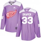 Kris Draper Men's Detroit Red Wings Fights Cancer Purple Jersey