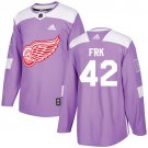 Martin Frk Men's Detroit Red Wings Fights Cancer Purple Jersey