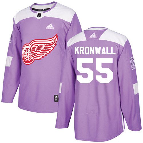 Niklas Kronwall Men's Detroit Red Wings Fights Cancer Purple Jersey