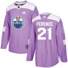 Andrew Ference Men's Edmonton Oilers Fights Cancer Purple Jersey