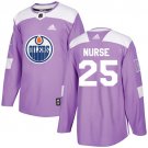 Darnell Nurse Men's Edmonton Oilers Fights Cancer Purple Jersey