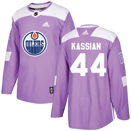 Zack Kassian Men's Edmonton Oilers Fights Cancer Purple Jersey