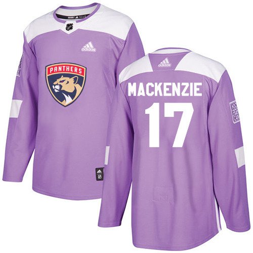 Derek MacKenzie Men's Florida Panthers Fights Cancer Purple Jersey