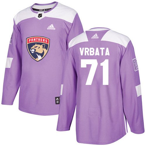 Radim Vrbata Men's Florida Panthers Fights Cancer Purple Jersey