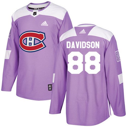 Brandon Davidson Men's Montreal Canadiens Fights Cancer Purple Jersey