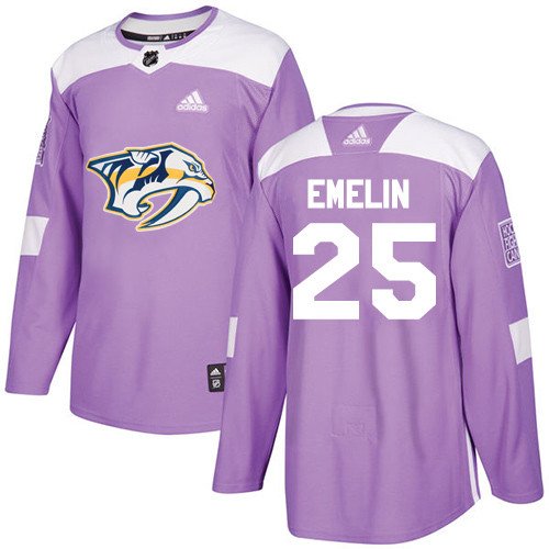 Alexei Emelin Men's Nashville Predators Fights Cancer Purple Jersey