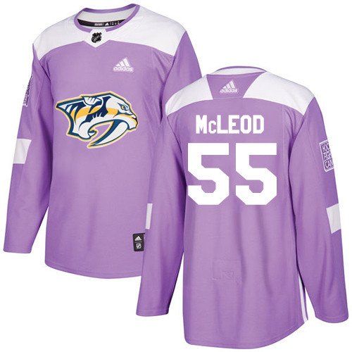 Cody McLeod Men's Nashville Predators Fights Cancer Purple Jersey