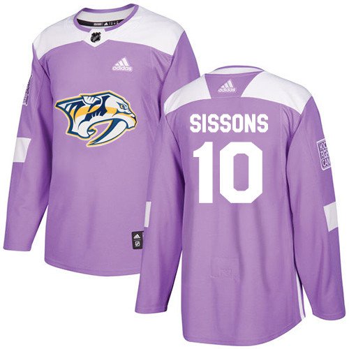 Colton Sissons Men's Nashville Predators Fights Cancer Purple Jersey