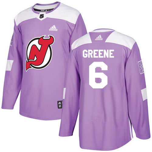 Andy Greene Men's New Jersey Devils Fights Cancer Purple Jersey