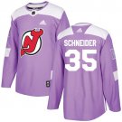 Cory Schneider Men's New Jersey Devils Fights Cancer Purple Jersey