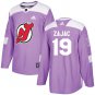 Travis Zajac Men's New Jersey Devils Fights Cancer Purple Jersey