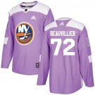 Anthony Beauvillier Men's New York Islanders Fights Cancer Purple Jersey
