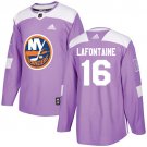 Pat LaFontaine Men's New York Islanders Fights Cancer Purple Jersey
