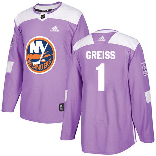 Thomas Greiss Men's New York Islanders Fights Cancer Purple Jersey