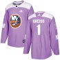 Thomas Greiss Men's New York Islanders Fights Cancer Purple Jersey