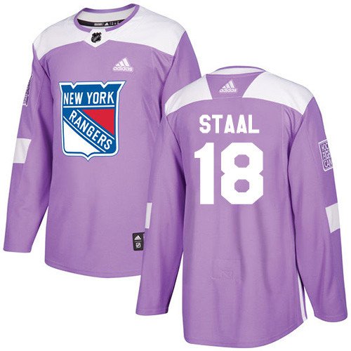 Marc Staal Men's New York Rangers Fights Cancer Purple Jersey