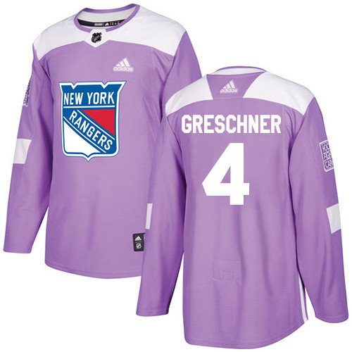 Ron Greschner Men's New York Rangers Fights Cancer Purple Jersey