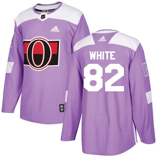 Colin White Men's Ottawa Senators Fights Cancer Purple Jersey
