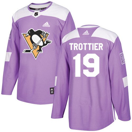Bryan Trottier Men's Pittsburgh Penguins Fights Cancer Purple Jersey