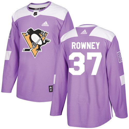 Carter Rowney Men's Pittsburgh Penguins Fights Cancer Purple Jersey