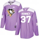 Carter Rowney Men's Pittsburgh Penguins Fights Cancer Purple Jersey