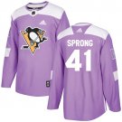 Daniel Sprong Men's Pittsburgh Penguins Fights Cancer Purple Jersey