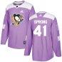 Daniel Sprong Men's Pittsburgh Penguins Fights Cancer Purple Jersey