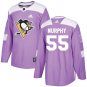 Larry Murphy Men's Pittsburgh Penguins Fights Cancer Purple Jersey