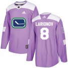 Igor Larionov Men's Vancouver Canucks Fights Cancer Purple Jersey