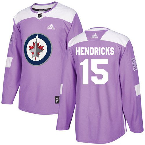 Matt Hendricks Men's Winnipeg Jets Fights Cancer Purple Jersey