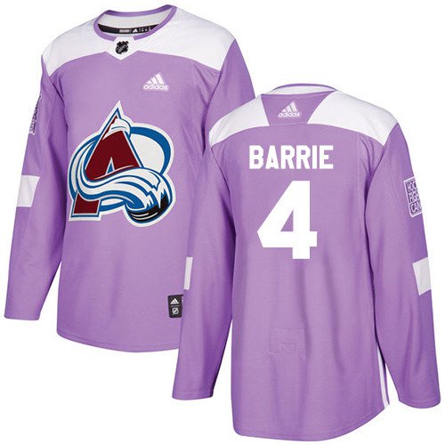 Tyson Barrie Men's Colorado Avalanche Fights Cancer Purple Jersey