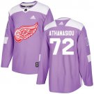 Andreas Athanasiou Men's Detroit Red Wings Fights Cancer Purple Jersey