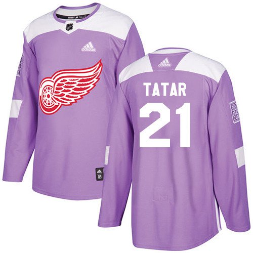 Tomas Tatar Men's Detroit Red Wings Fights Cancer Purple Jersey