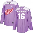 Vladimir Konstantinov Men's Detroit Red Wings Fights Cancer Purple Jersey