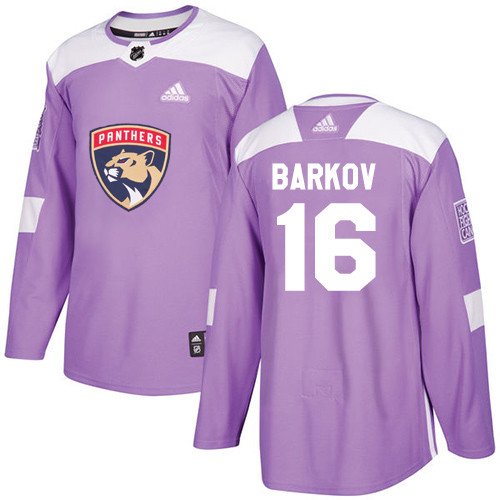 Aleksander Barkov Men's Florida Panthers Fights Cancer Purple Jersey