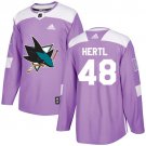 Tomas Hertl Men's San Jose Sharks Fights Cancer Purple Jersey
