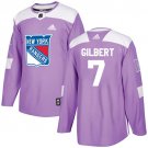 Rod Gilbert Men's New York Rangers Fights Cancer Purple Jersey