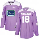 Jake Virtanen Men's Vancouver Canucks Fights Cancer Purple Jersey