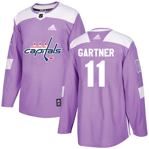 Mike Gartner Men's Washington Capitals Fights Cancer Purple Jersey