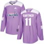 Mike Gartner Men's Washington Capitals Fights Cancer Purple Jersey