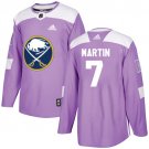 Rick Martin Men's Buffalo Sabres Fights Cancer Purple Jersey