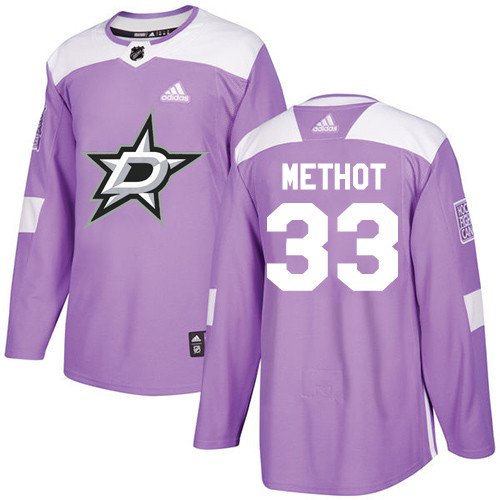 Marc Methot Men's Dallas Stars Fights Cancer Purple Jersey